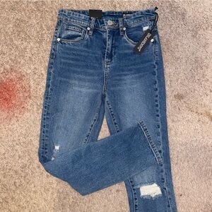 Blank NYC Distressed Denim The Madison Crop High Rise Jeans